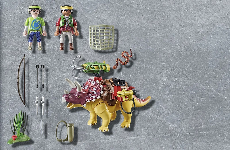 Playmobil - Tricératops et soldats