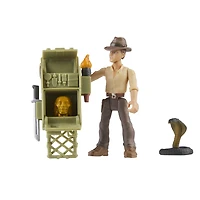 Indiana Jones Worlds of Adventure, Indiana Jones avec sac à dos d'aventure, figurine de 6 cm, jouets Indiana Jones