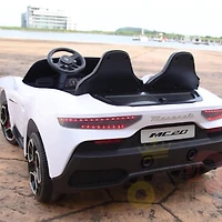 KidsVip 24V Maserati MC20 105W W/RC- White - English Edition