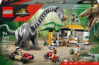 LEGO Jurassic World Mission de Suivi du Raptor et du Titanosaure, Jouet avec Station de Recharge 76973