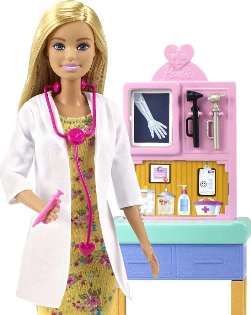 Barbie Pediatrician Playset, Blonde Doll (12-in/30.40-cm)