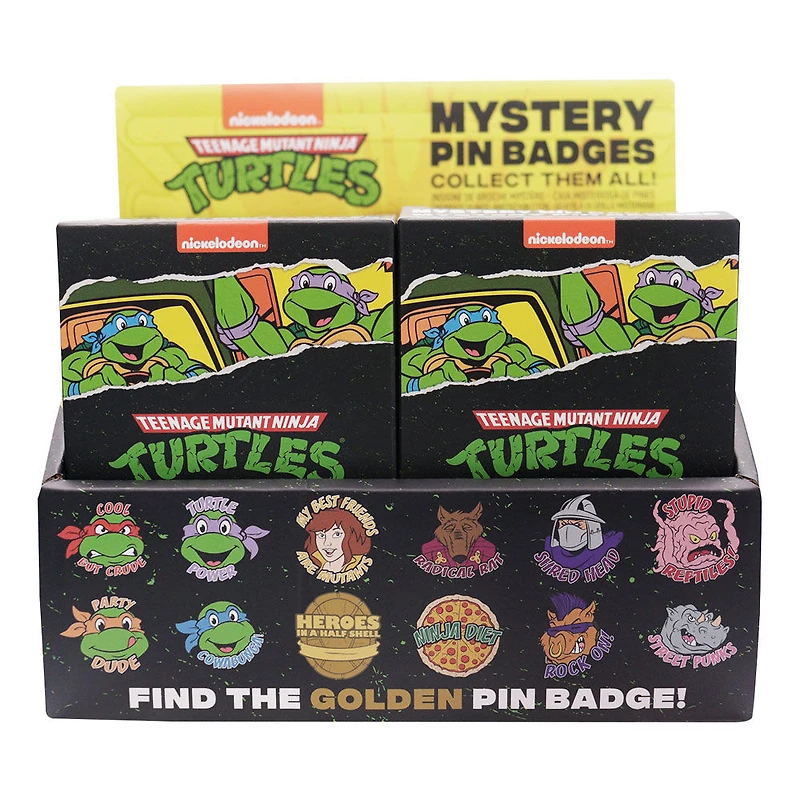 Badge Mystère Tortues Ninja Adolescents Contenant 12 Boîtes Aveugles