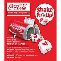 Masterpieces Puzzle Company Coca-Cola Shake it Up! jeu de plateau de Travel Dice - Édition anglaise