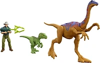 Jurassic Park - Fig. et 2 dinos - Équipement tactique du Dr Alan Grant