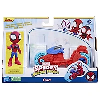 Marvel Spidey et ses Amis Extraordinaires, figurine articulée Spidey avec moto