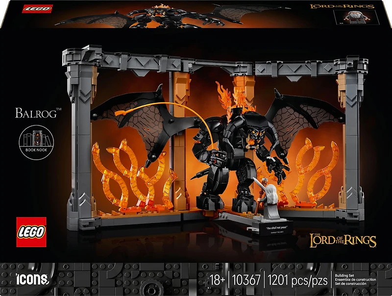 LEGO Icons Le Seigneur des Anneaux : Le Coin Lecture du Balrog , Souvenir du Film, Ensemble Décoratif 10367