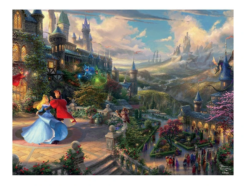 Ceaco Thomas Kinkade Disney 750-Piece Puzzle Sleeping Beauty Enchanting