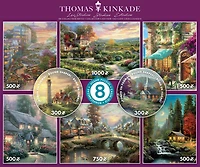 Ceaco 8 en 1 Thomas Kinkade Studio Collection Jigsaw Puzzle Set