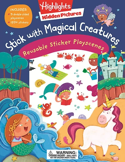 Stick with Magical Creatures Reusable Sticker Playscenes - English Edition