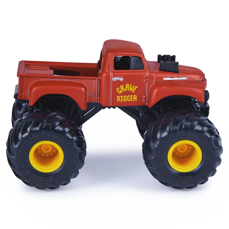 Monster Jam, Monster truck Grave Digger officiel, véhicule en métal moulé, série Retro Rebels, échelle 1:64