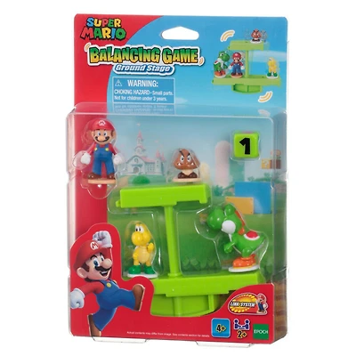 Epoch Games Jeux d'équilibrage Super Mario, 3 jeux d'adresse sur table avec figurines d'action Super Mario à collectionner