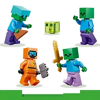 LEGO Minecraft Le Donjon aux Zombies - Jouet de Construction de Jeu de Simulation, Ensemble de Jeu pour Enfants de 8 Ans et Plus - 21587