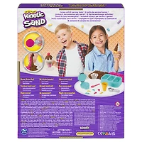 Kinetic Sand Scents, Coffret Ice Cream Treats contenant 3 couleurs de sable parfumé entièrement naturel et 6 outils de service
