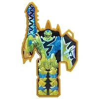 Power Rangers Dino Fury Dino Master Mode Gold Ranger Action Figure Toy with Dino Fury Key