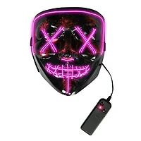 Black and Pink LED Light Up Mask
