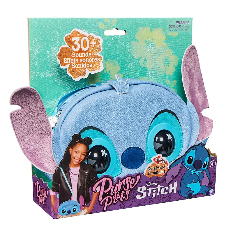 Purse Pets, Disney Stitch Animal et sac à main interactif avec plus de 30 effets sonores et réactions