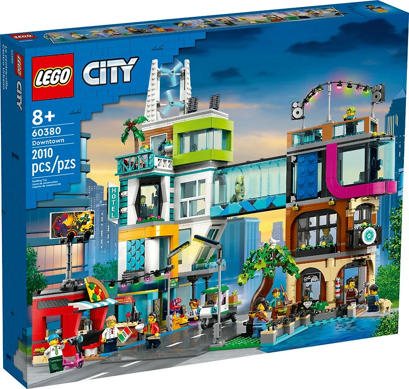 LEGO City Downtown 60380 Building Toy Set (2,010 Pieces)