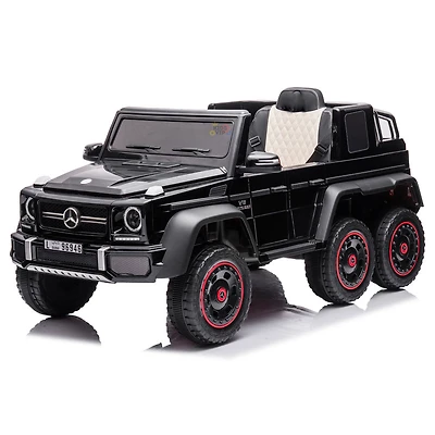 Kidsvip 12V Mercedes 6X6 W/ Rc- Black - English Edition