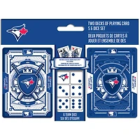 Masterpieces Puzzle Company Toronto Blue Jays ensemble de deux jeux de cartes et de dés jeu de cartes