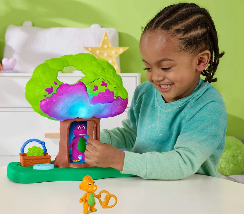 Fisher-Price Barney's World Coffret de jeu Cabane Sons et Lumières
