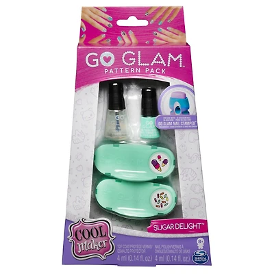 Cool Maker, GO GLAM Sugar Delight Pattern Pack Refill, Decorates 50 Nails with GO GLAM Nail Stamper