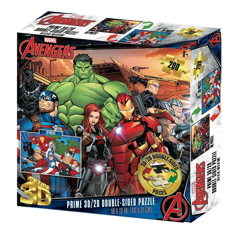 Avengers/Spiderman Double Sided Puzzle 200Pc