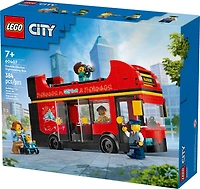 LEGO City Red Double-Decker Sightseeing Bus Toy, London Bus, 60407