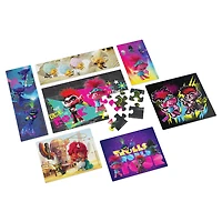 Trolls World Tour Jigsaw Puzzles, 7-Pack of Wood Puzzles with Storage Box