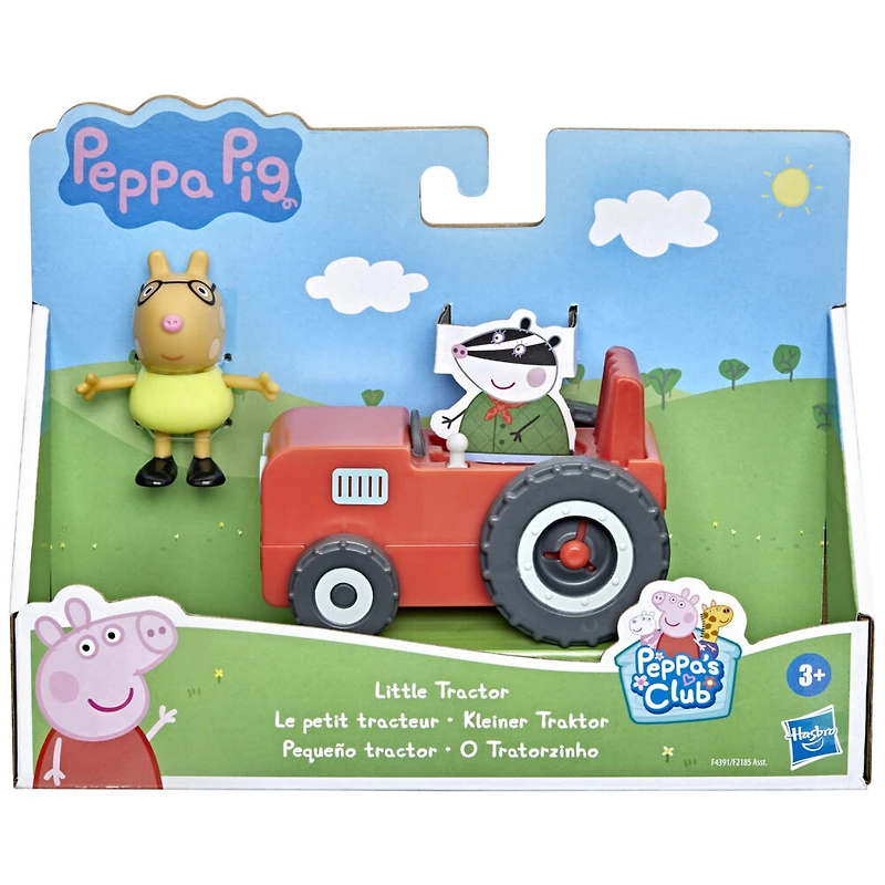 Peppa Pig, Le Petit Tracteur rouge de Pedro Pony, véhicule roulant, inclut 1 figurine 7,5 cm de Pedro Pony