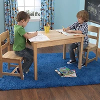 KidKraft - Table rectangle et 2 chaises - Bois naturel