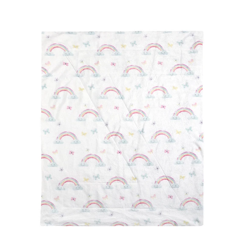 Ensemble 2 Pièces de Literie pour Jeunes Enfants, avec Taie d'Oreiller et Couette, Arc-en-ciel