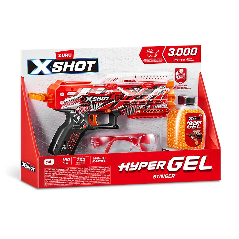 XSHOT Hyper Gel Stinger Blaster (3,000 Hyper Gel Pellets) by ZURU