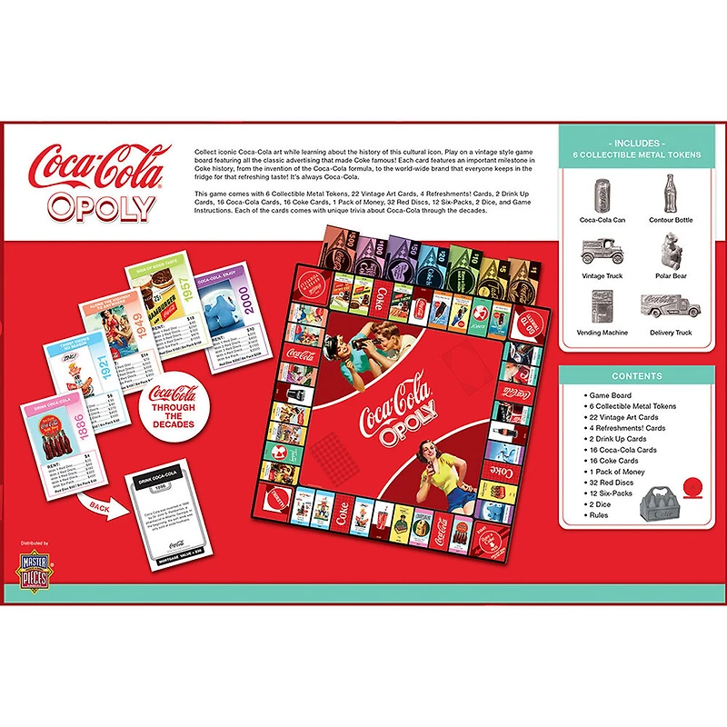 Masterpieces Puzzle Company Coca-Cola Opoly jeu de plateau - Édition anglaise