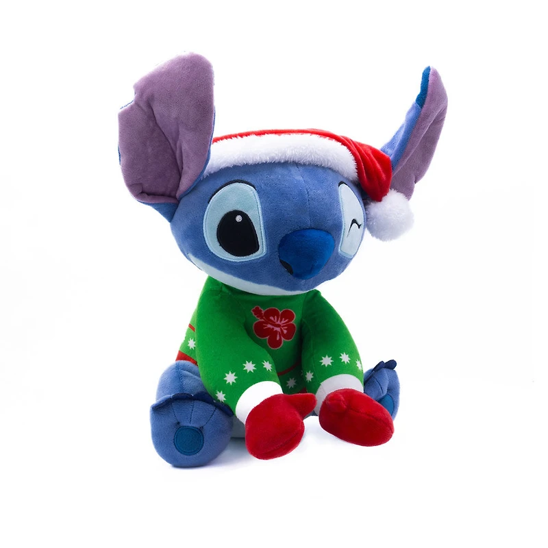 Disney - Stitch en peluche avec un chandail de Noël- Lilo & Stitch - Medium
