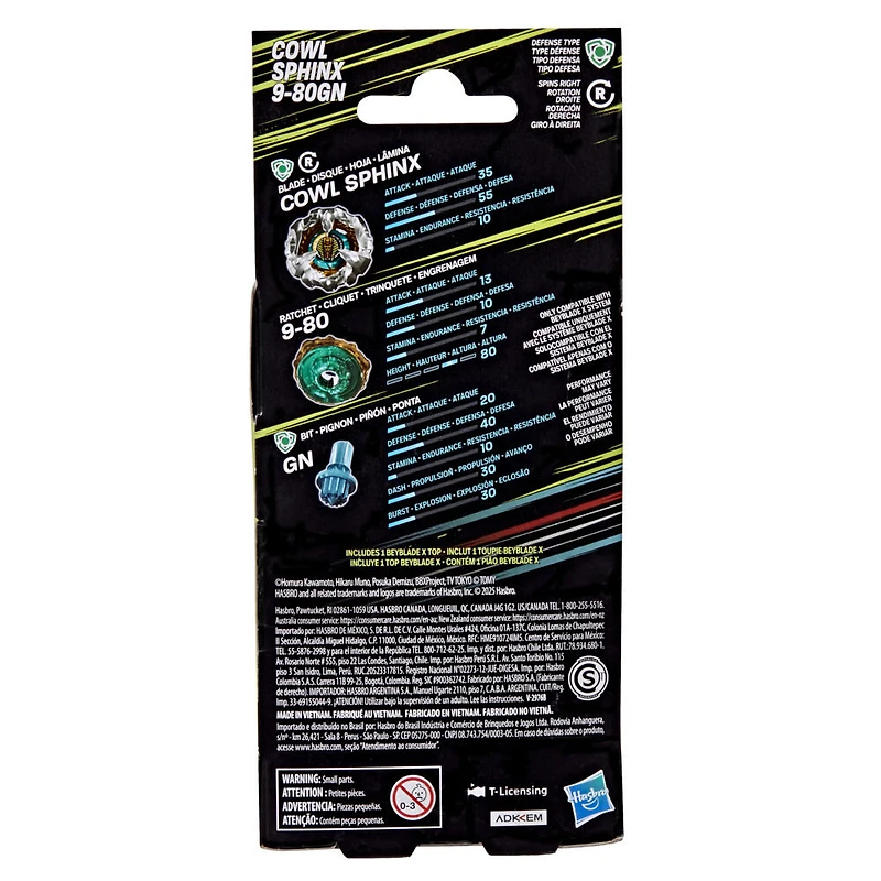 Beyblade X Cowl Sphinx 9-80GN Booster Pack Set