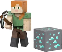 Minecraft - Niveau Diamant - Figurine articulée - Alex, 13,87 cm