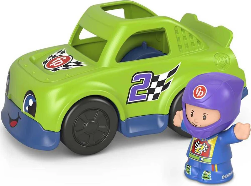 Fisher-Price Little People Voiture de course, véhicule à pousser
