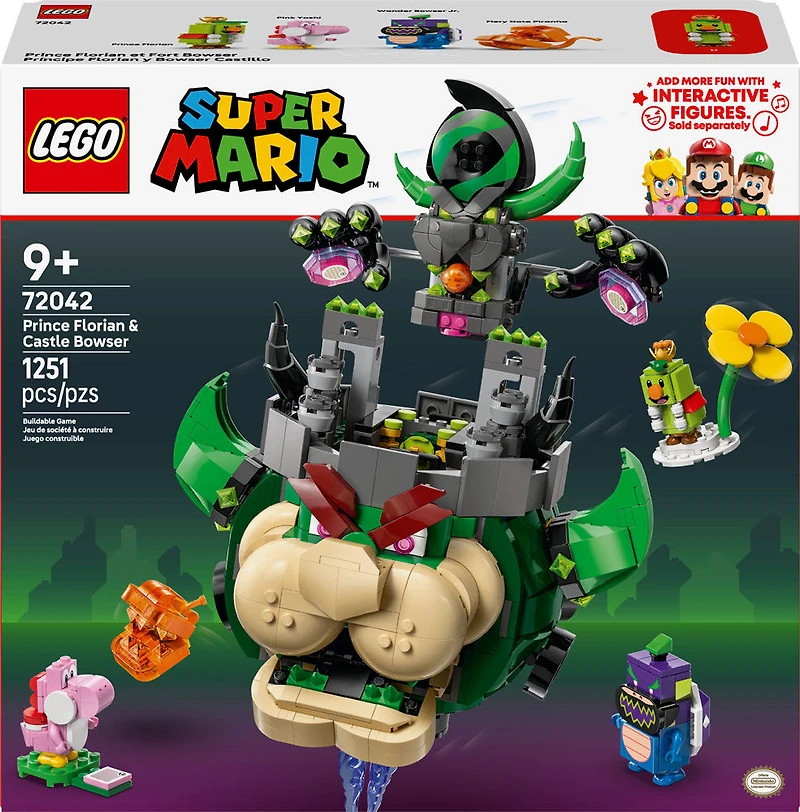 LEGO Super Mario Prince Florian et Fort Bowser, Jouet pour Jeux de Rôle, Cadeau pour Joueurs 72042