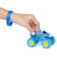 Monster Jam, Monster truck Jurassic Attack, véhicule en métal moulé, série Nitro Neon