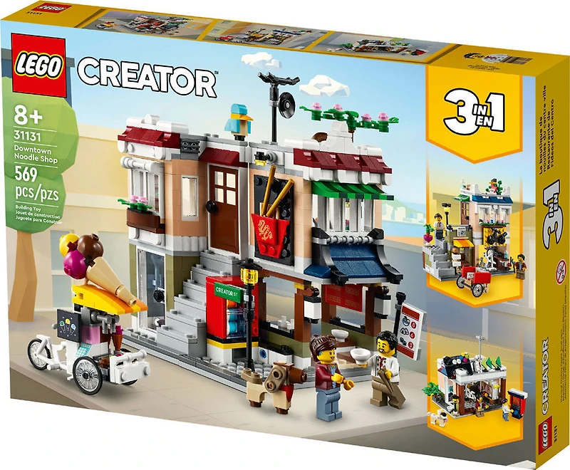 LEGO Creator 3in1 Downtown Noodle Shop 31131 Building Kit (569 Pieces)