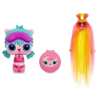 Animaux Pop 3 en 1 Pop Pop Hair Surprise avec de longs cheveux à brosser