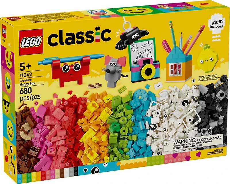 LEGO Classic Creative Happy Box Building Toy Set - Building Blocks Toy for Kids, Boys and Girls - 11042