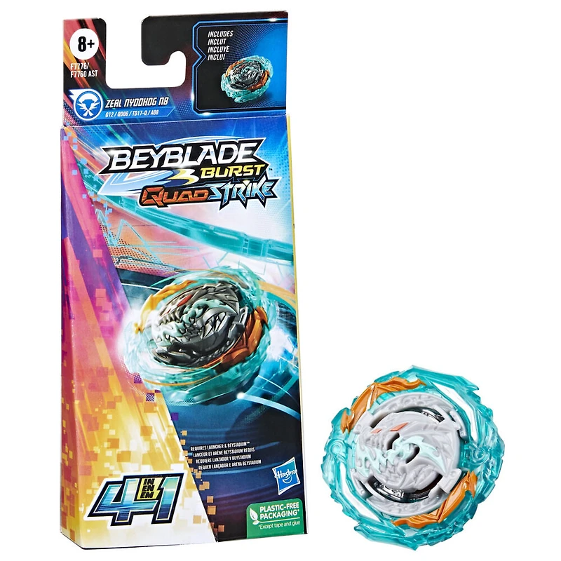 Beyblade Burst QuadStrike Pack de 1 toupie Zeal Nyddhog N8