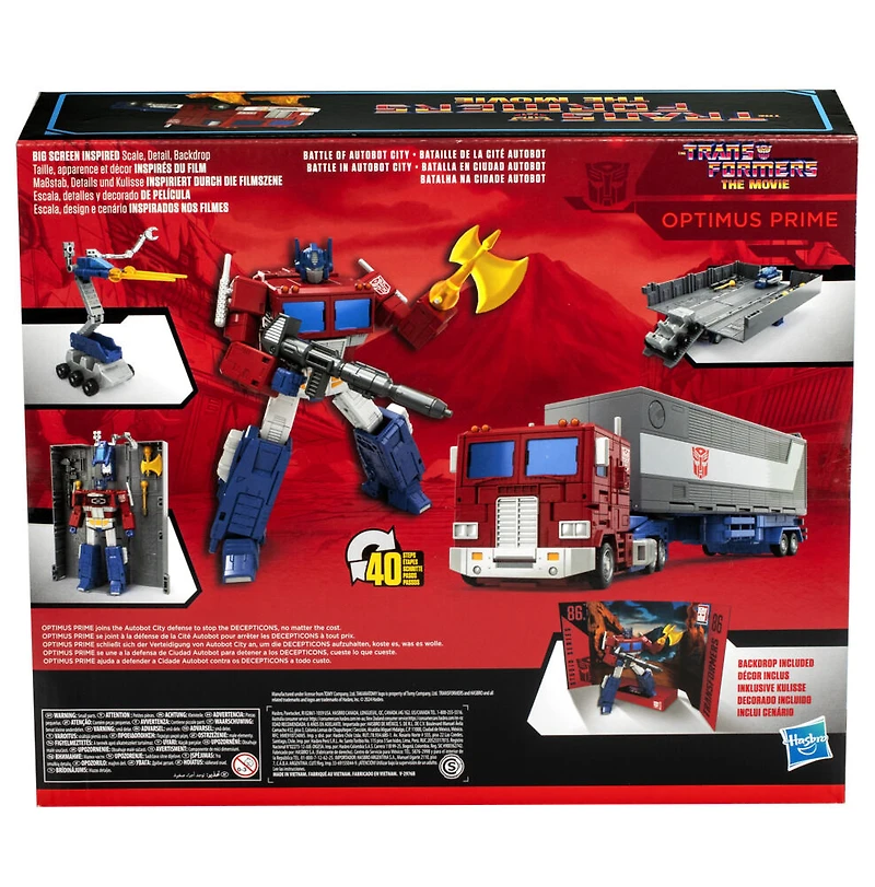 Transformers Generations Studio Series 86-31, figurine Optimus Prime classe Commandant de 17,5 cm, Les Transformers : le film