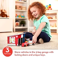 Melissa and Doug - Keys and Cars Wooden Rescue Garage