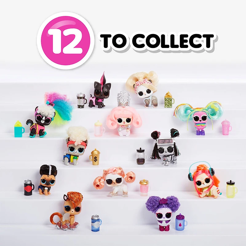 Animaux L.O.L. Surprise! Lights avec de VRAIS cheveux et 9 surprises incluant des surprises de lumière noire