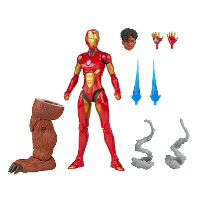Hasbro Marvel Legends Series, figurine Ironheart de 15 cm, avec 5 accessoires et pièce Build-a-Figure