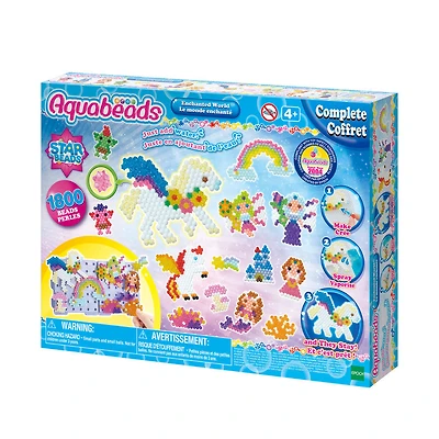 Aquabeads Enchanted World Complete Arts and Crafts Bead Kit fot Children- over 1,000 beads and Display Stand
