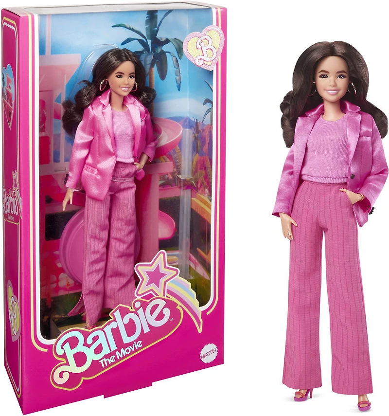 Barbie The Movie Collectible Gloria Doll Wearing Pink Power Pantsuit