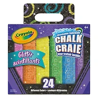 Crayola Glitter Chalk, 24 Count